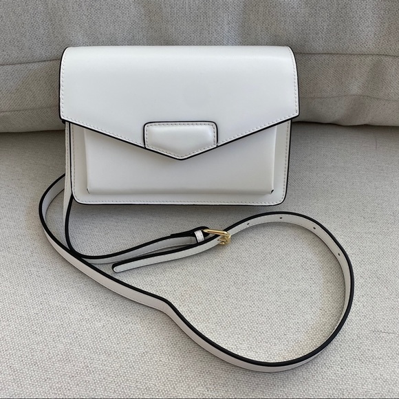 The Bobbi Leather Small Crossbody Bag - White - Picture 5 of 11